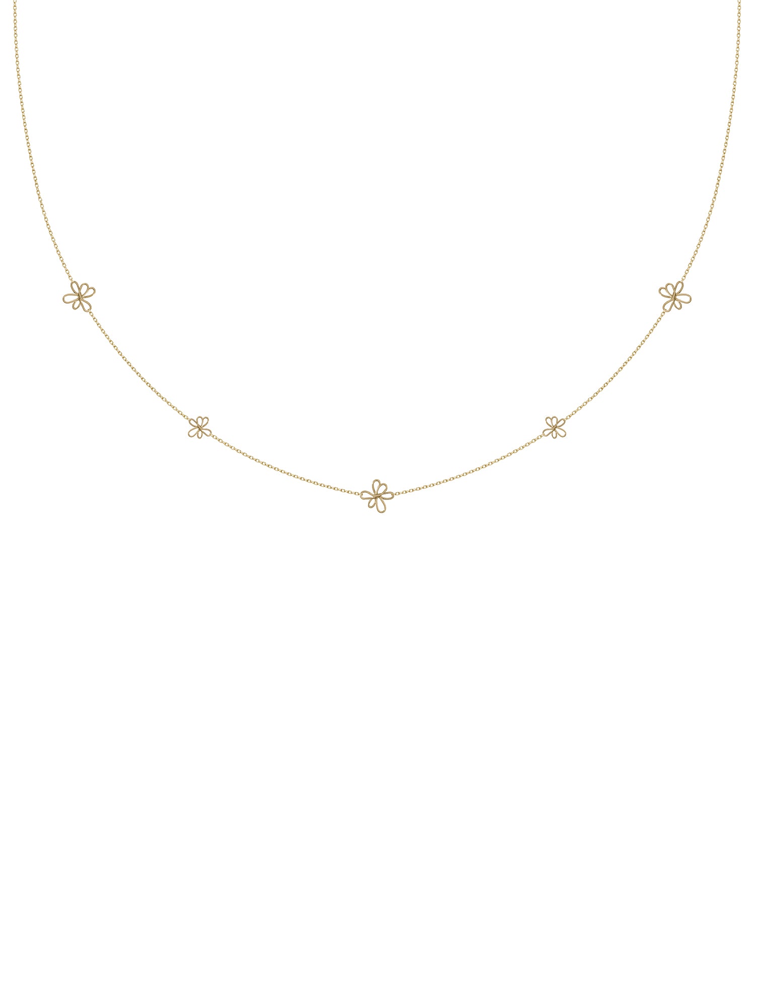 Mini Fuji Necklace N°2 - naszyjnik z zawieszką w kształcie kwiatka, 42
