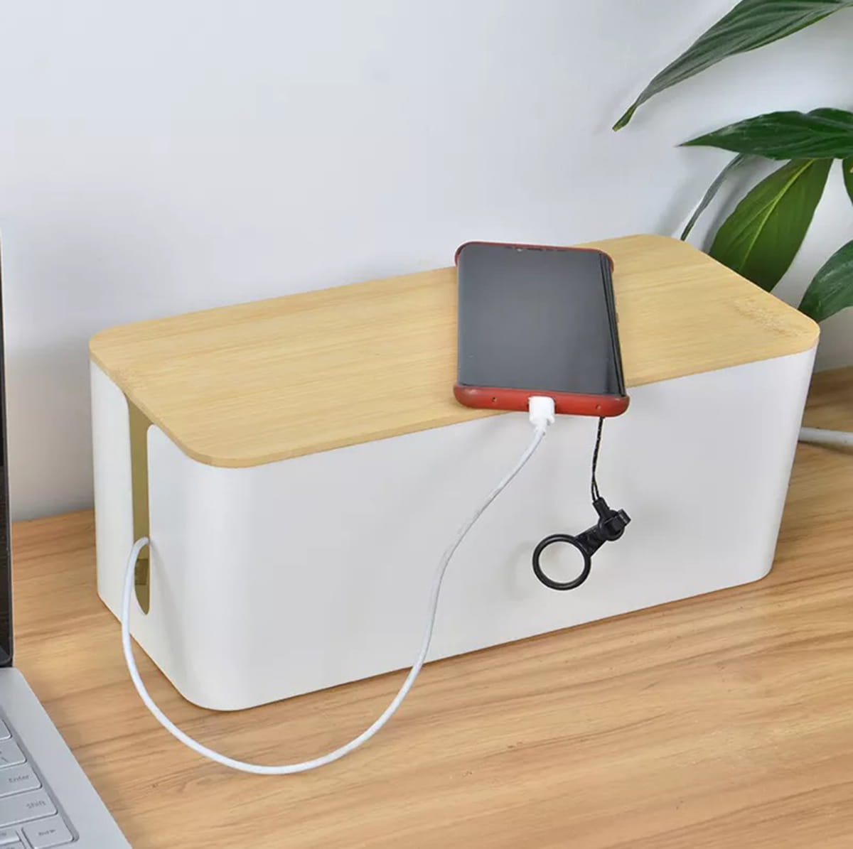 Organizer na Kable Listwy AG381E drewno biały - Henryx24