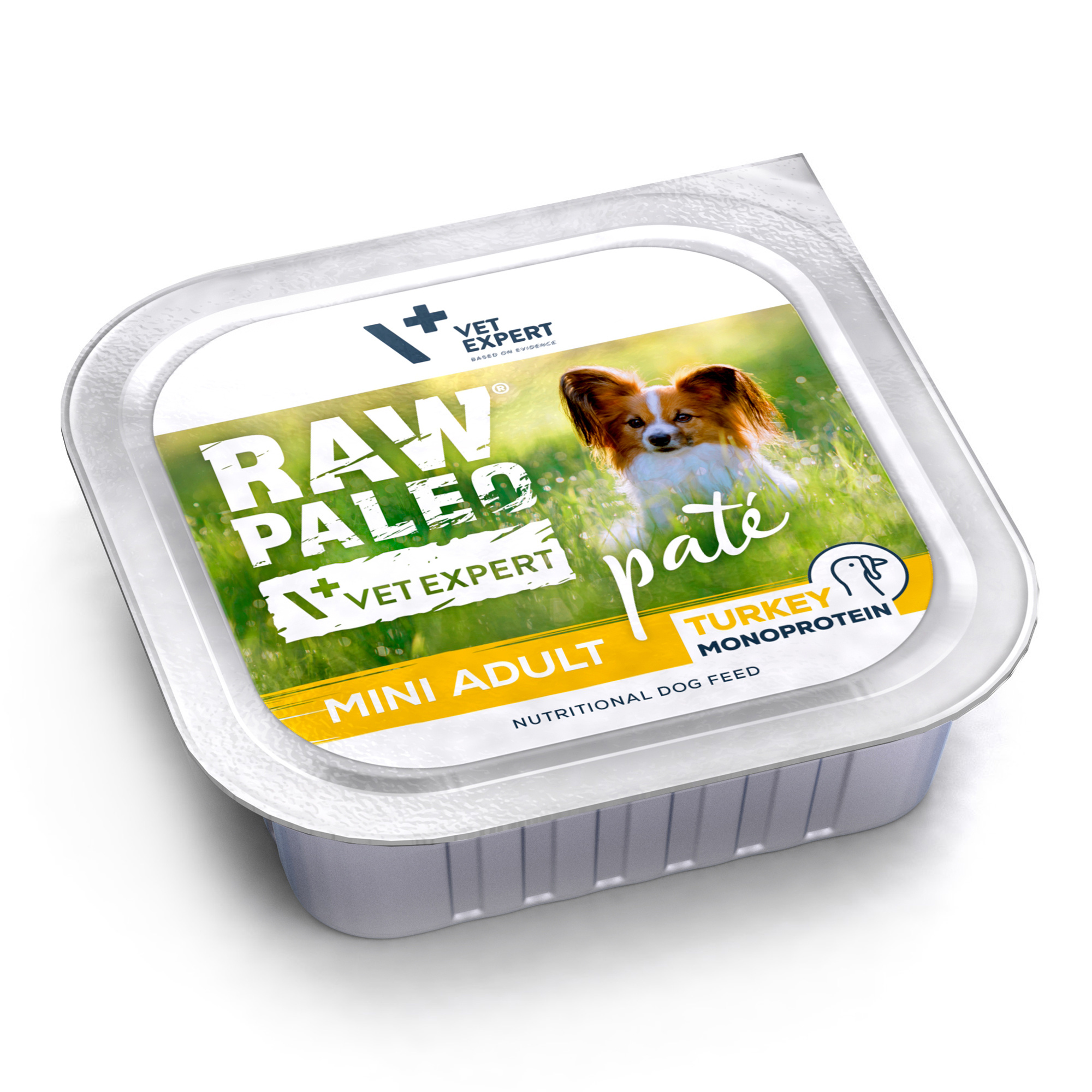 RAW PALEO PATE MINI ADULT TURKEY - mokra karma dla psów dorosłych - indyk 150g