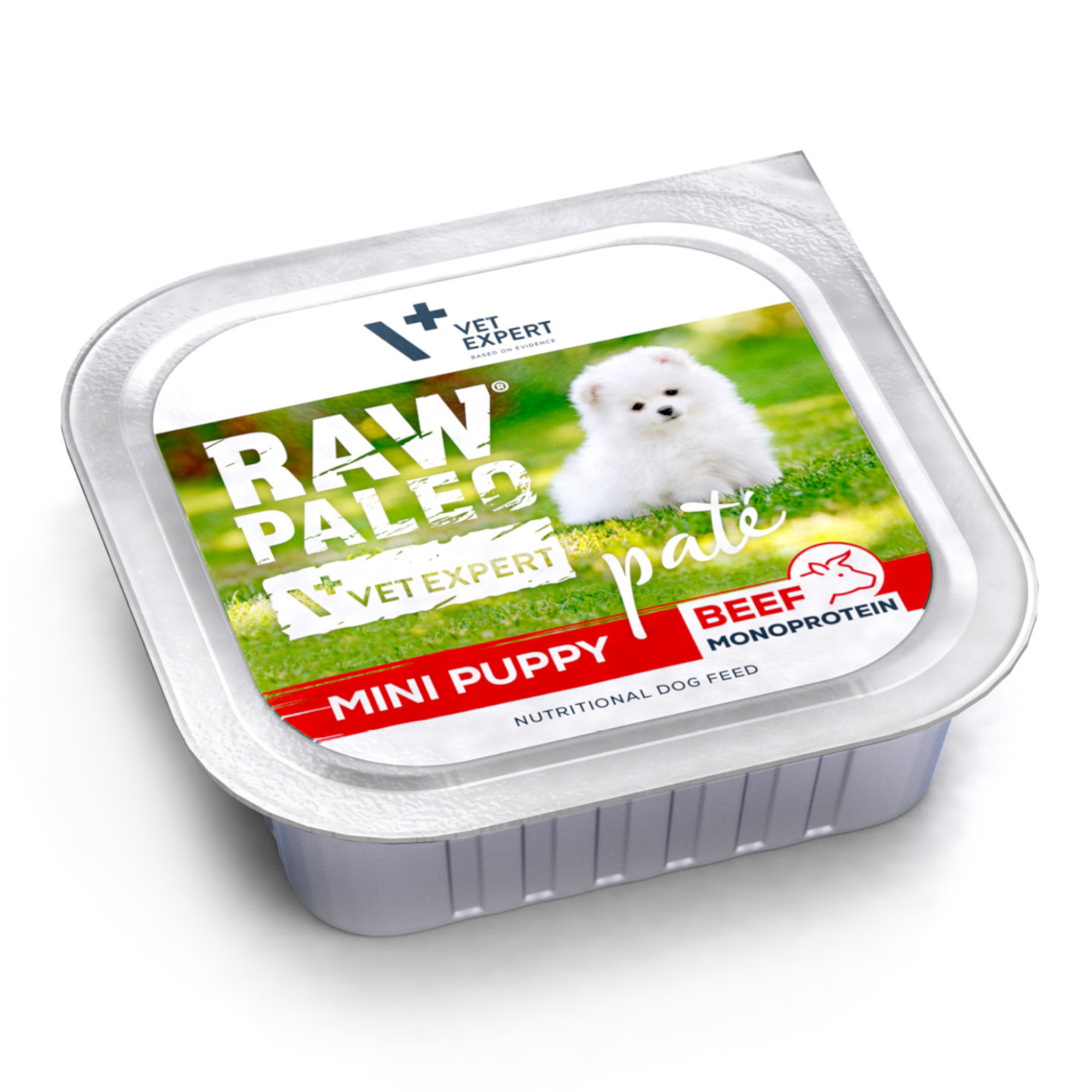 RAW PALEO PATE MINI PUPPY BEEF - mokra karma dla szczeniąt - wołowina 150 g