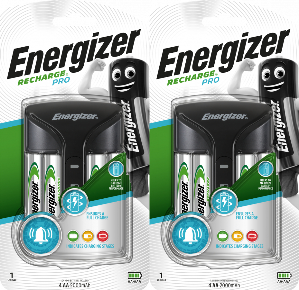 Ładowarka akumulatorów Energizer Pro Charger Power Plus, 4-kanałowa, 2000 mAh, czarny