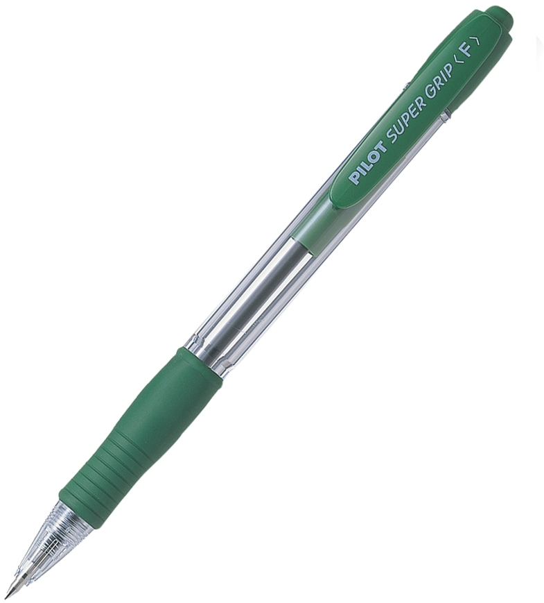 Długopis Pilot Super Grip automatyczny 0.7mm zielony