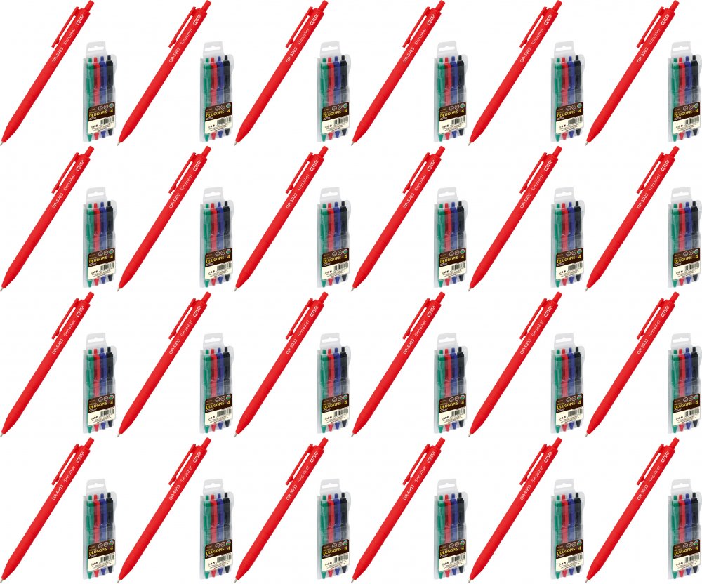Grand GR 5903 długopis automatyczny 1 mm, 4 szt., mix kolorów