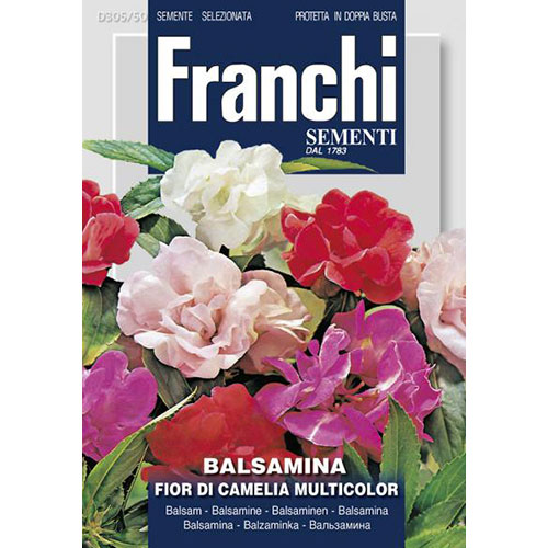 1 pac, Balsamină cu flori de camelie, mix multicolor - Semințe: Mod de ambalare: 1.5 g