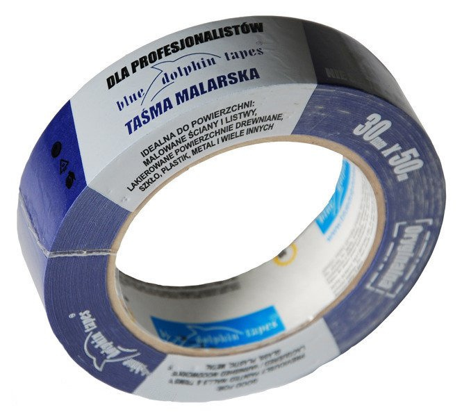 Taśma malarska maskująca 25mmx50m niebieska