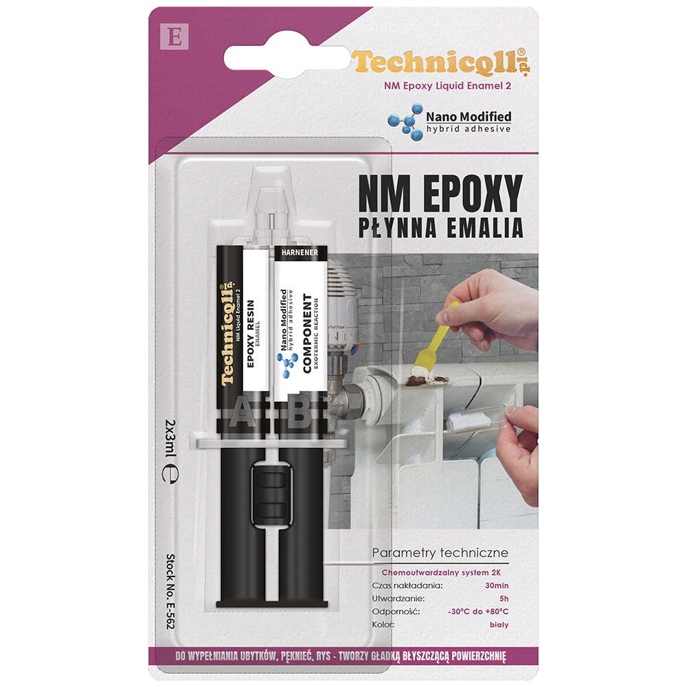 Emalia epoksydowa w płynie Biała 2x3ml Technicqll