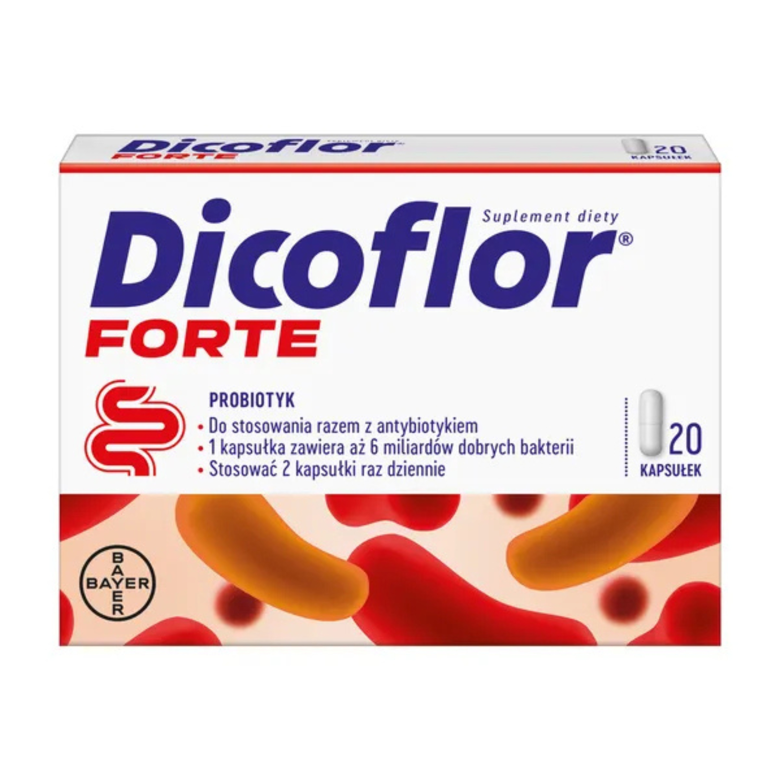 Dicoflor forte, 20 kapsułek
