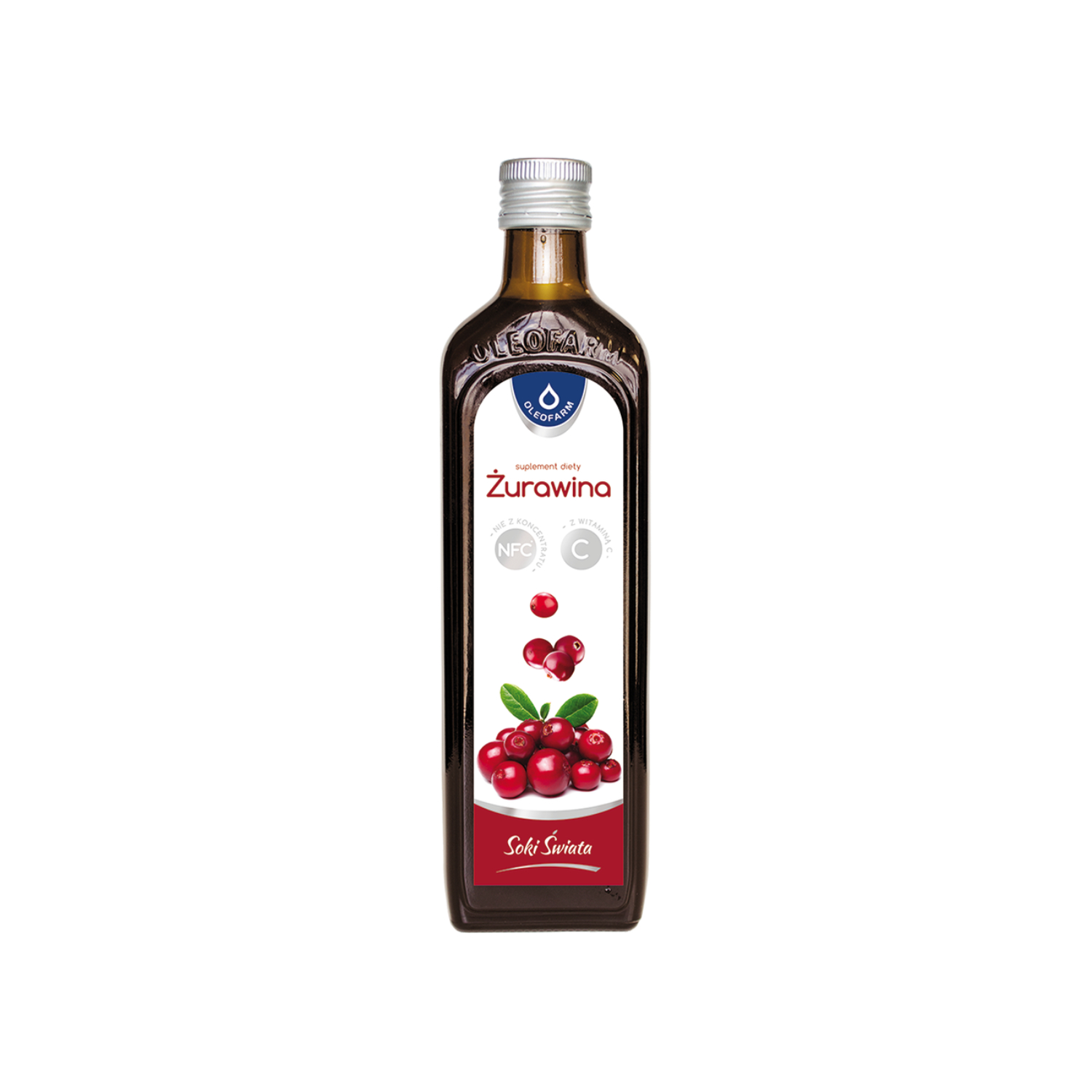 Oleofarm - sok żurawina z witaminą c, 490 ml
