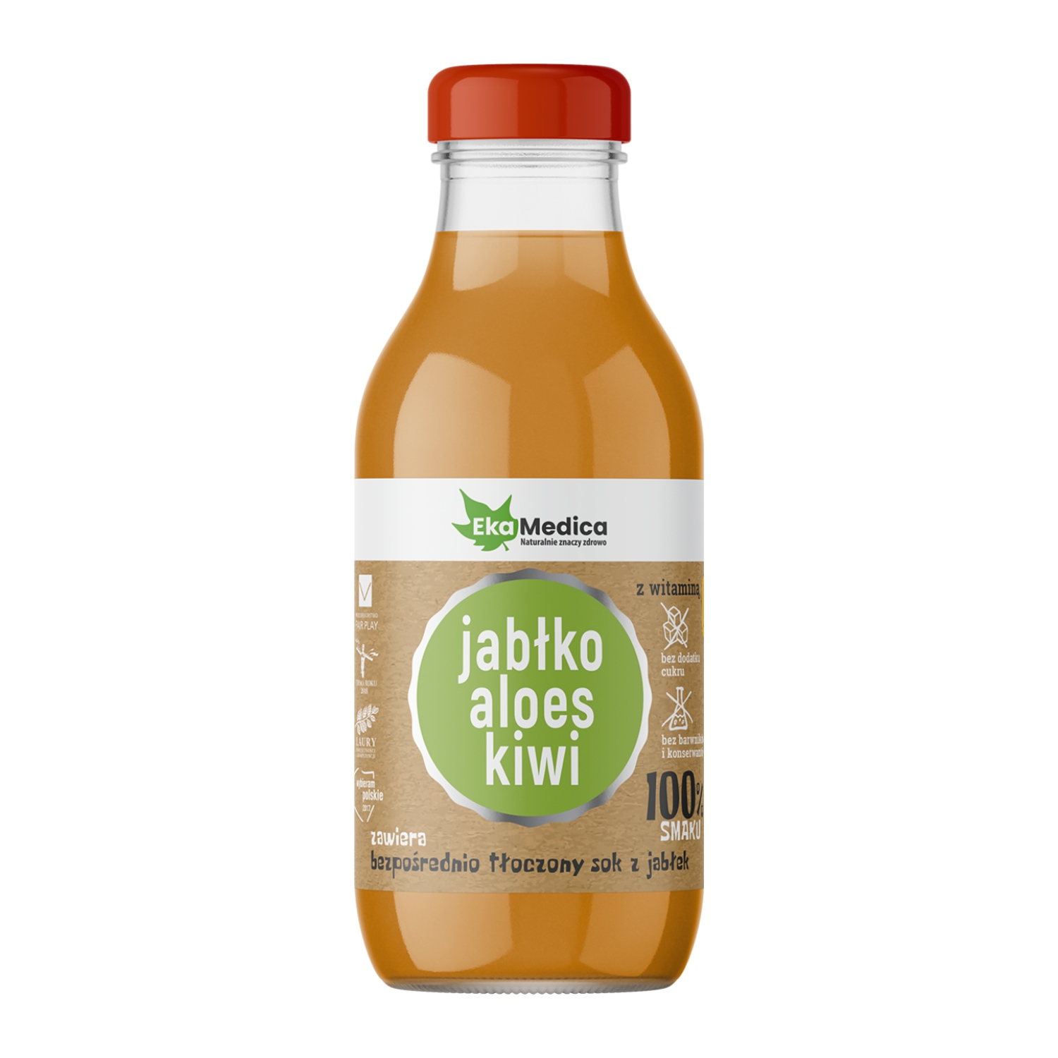 Ekamedica, jabłko, aloes, kiwi, sok bez cukru, 300 ml