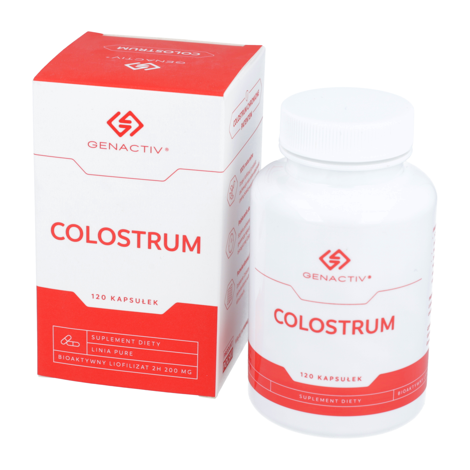 Genactiv colostrum, mleko klaczy, 120 kapsułek