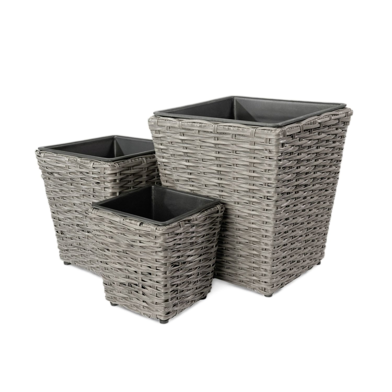 Pflanzkübel POZA 3er-Set - Grau