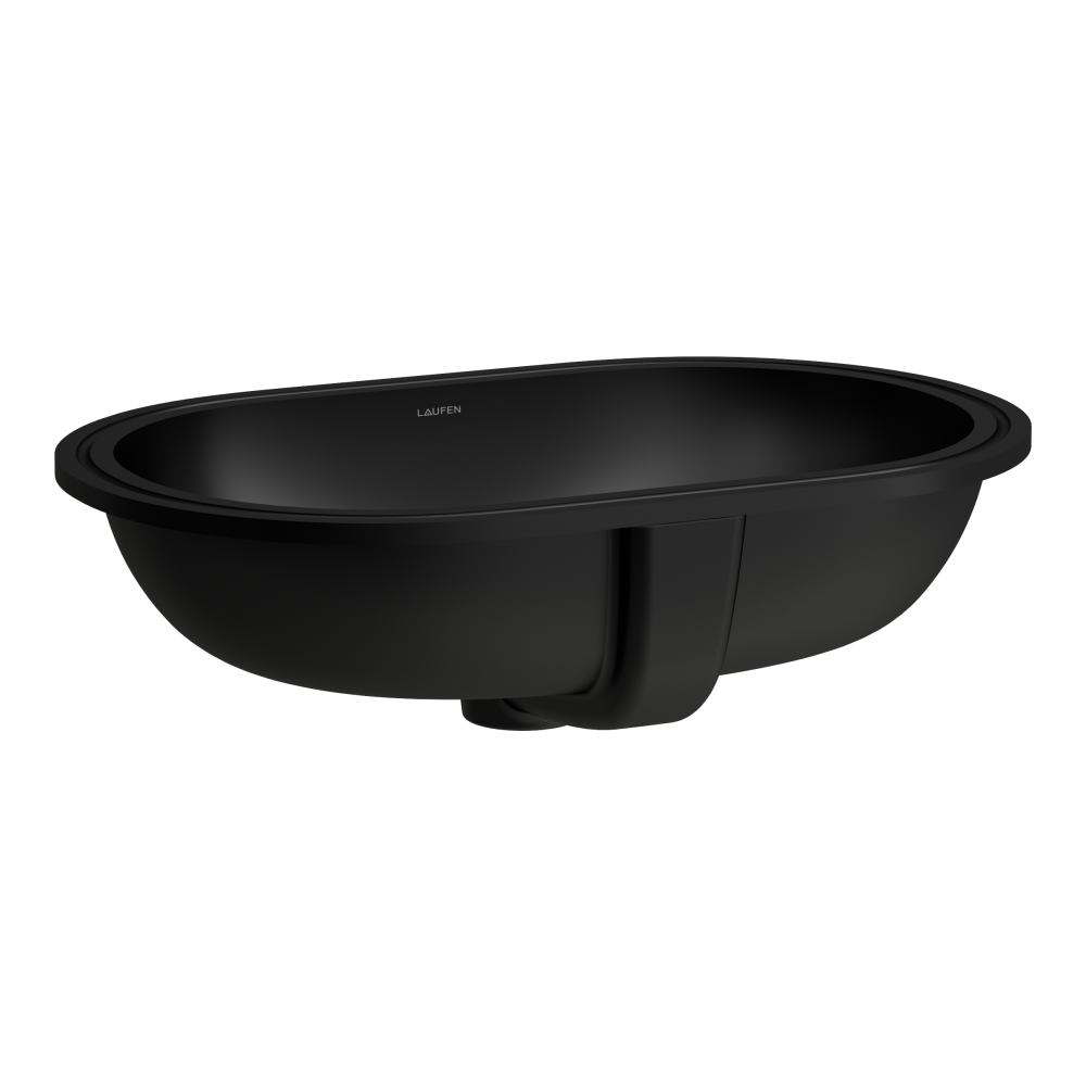 Laufen Savoy umywalka 51x31 cm owalna podblatowa czarny mat H8189467161091
