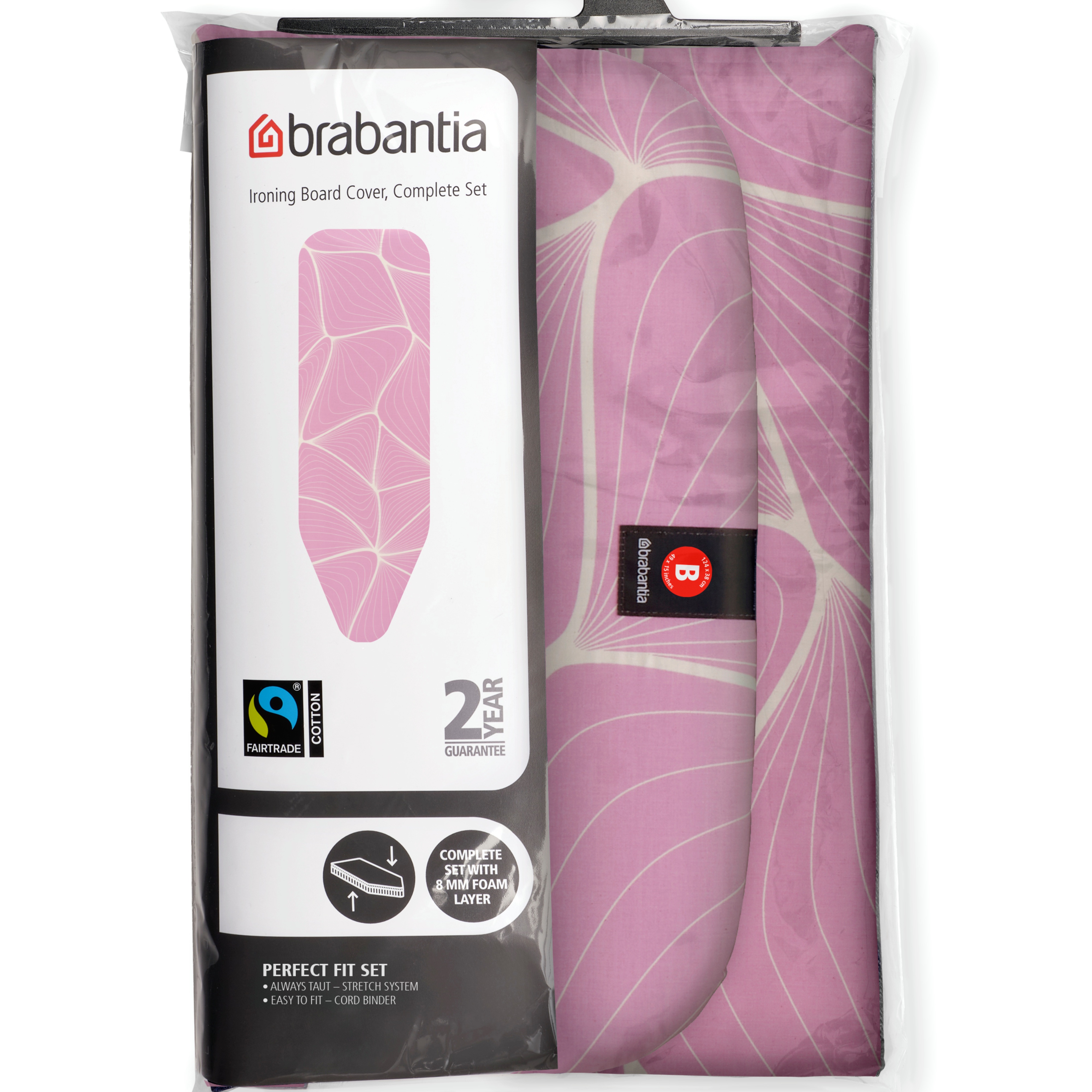 Brabantia pokrowiec na deskę do prasowania 124x38 cm Lilac Waves 246142