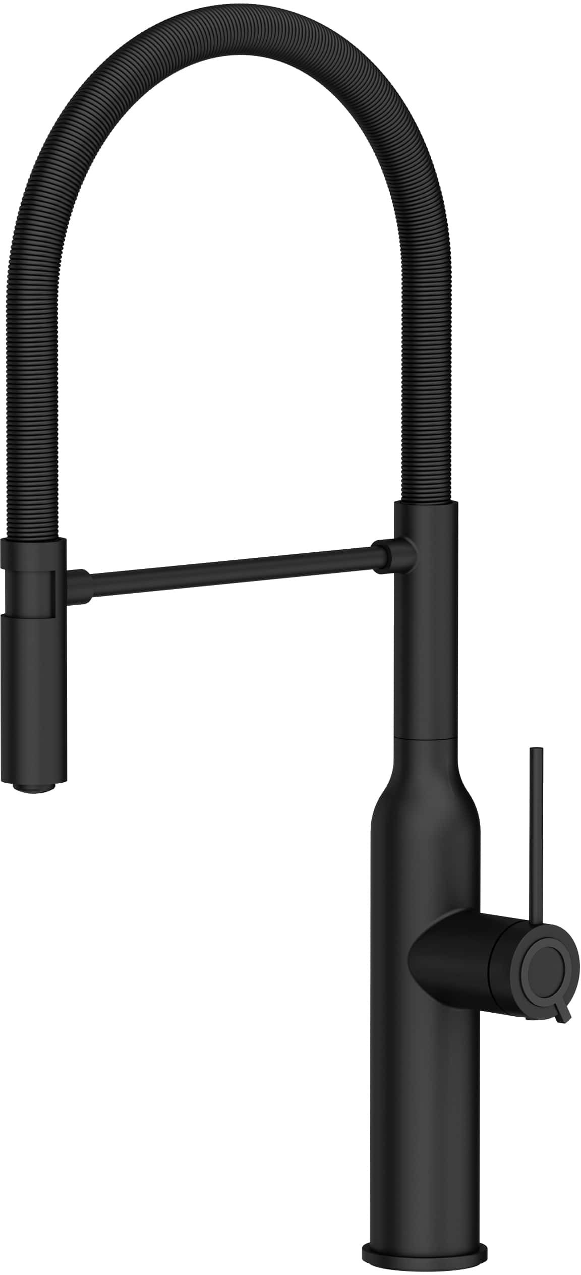Quadron Marilyn Q Line bateria kuchenna stojąca z wyciąganą wylewką pure carbon 3523527_BLM