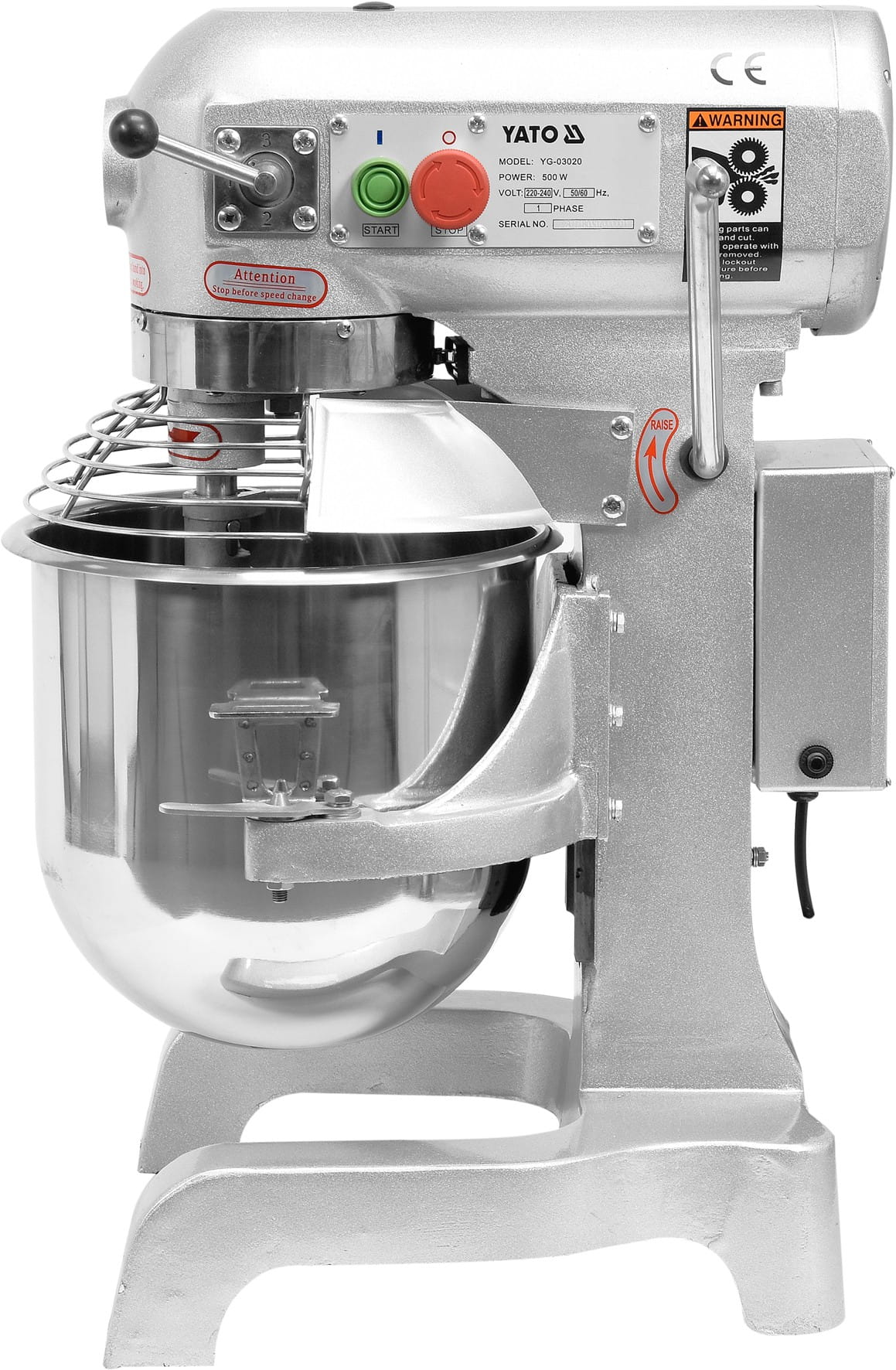 Mikser planetarny 15L 500W 3 prędkości