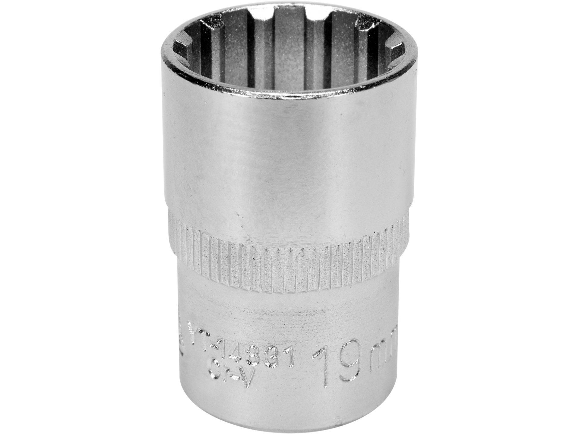 Nasadka SPLINE YATO 1/2" dwunastokątna 19mm 38mm CrV 50bv30 YT-14831
