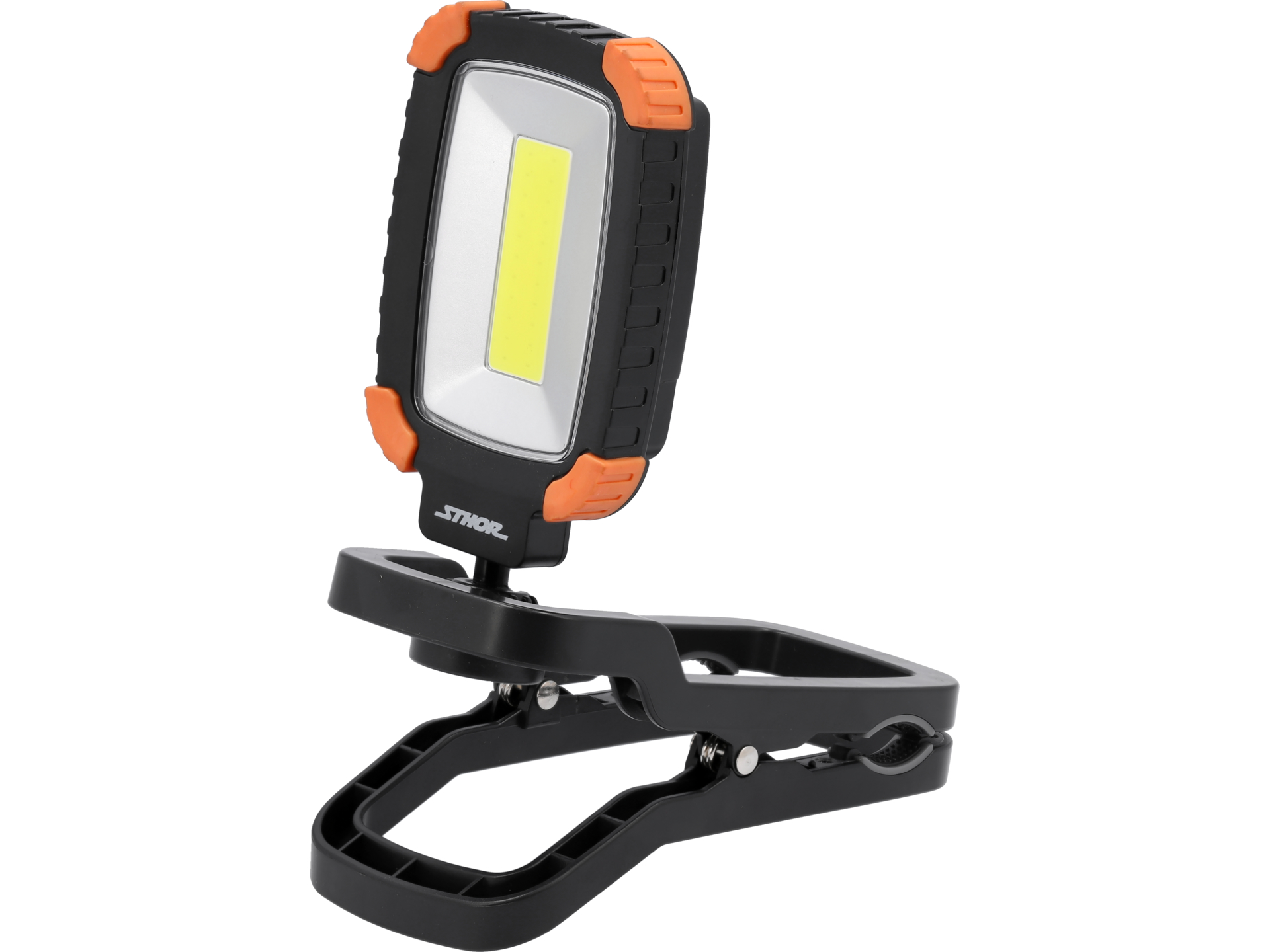 Reflektor przenośny STHOR 500 lm cob led akumulatorowy z zaciskiem 82850