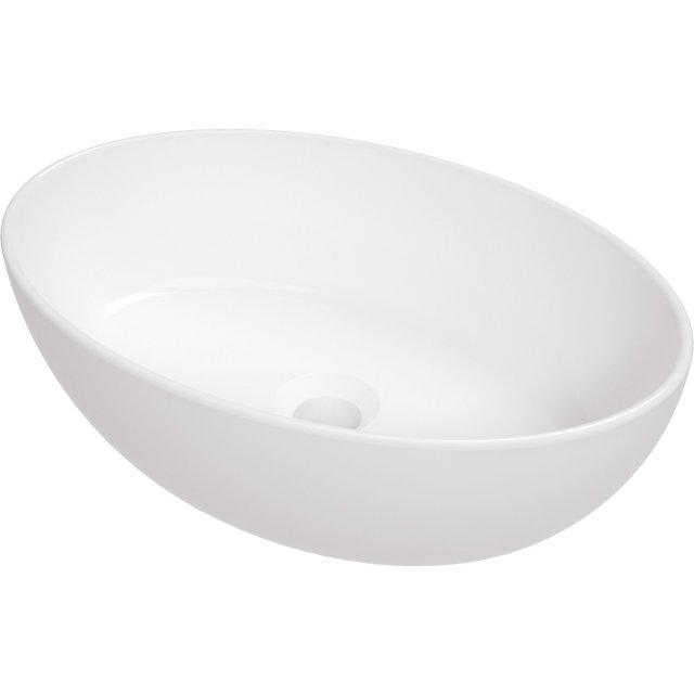 DEANTE Umywalka ceramiczna ALPINIA nablatowa owalna 310x455 mm biała