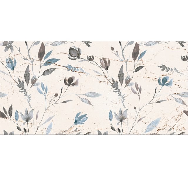 Płytka ścienna inserto BELLIS 2 wzory white flower new satin 59,6x59,