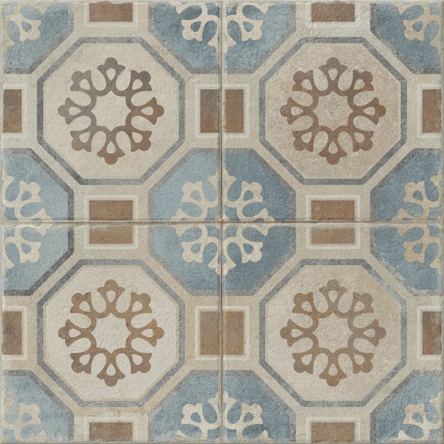 Gres szkliwiony PATCHWORK PALETTE GPT1236 blue mat 42x42 gat. I