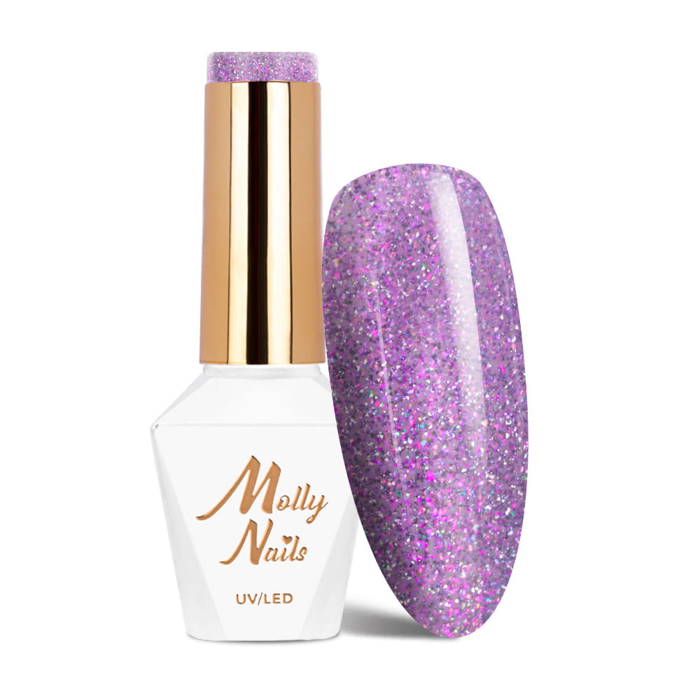 Lakier hybrydowy LED/UV Gel Polish Molly Nails Shocking Shine Nr 682 Time Lie HEMA/Di-HEMA Free 8g