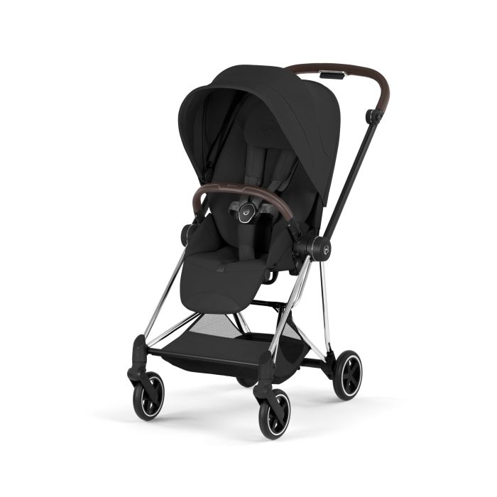 Cybex Mios 5.0 Style - wózek spacerowy-Sepia Black-Chrome (with brown leather)