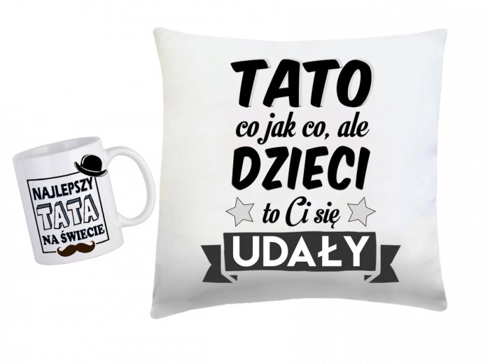 Zestaw poduszka + kubek na Dzień Ojca wz. 3