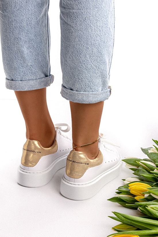 Sneakers SNF 57 BIAŁY - Złoty