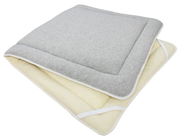 Materac wełniany merynos australijski perugiano szary/ecru 90x200 (+-5cm)