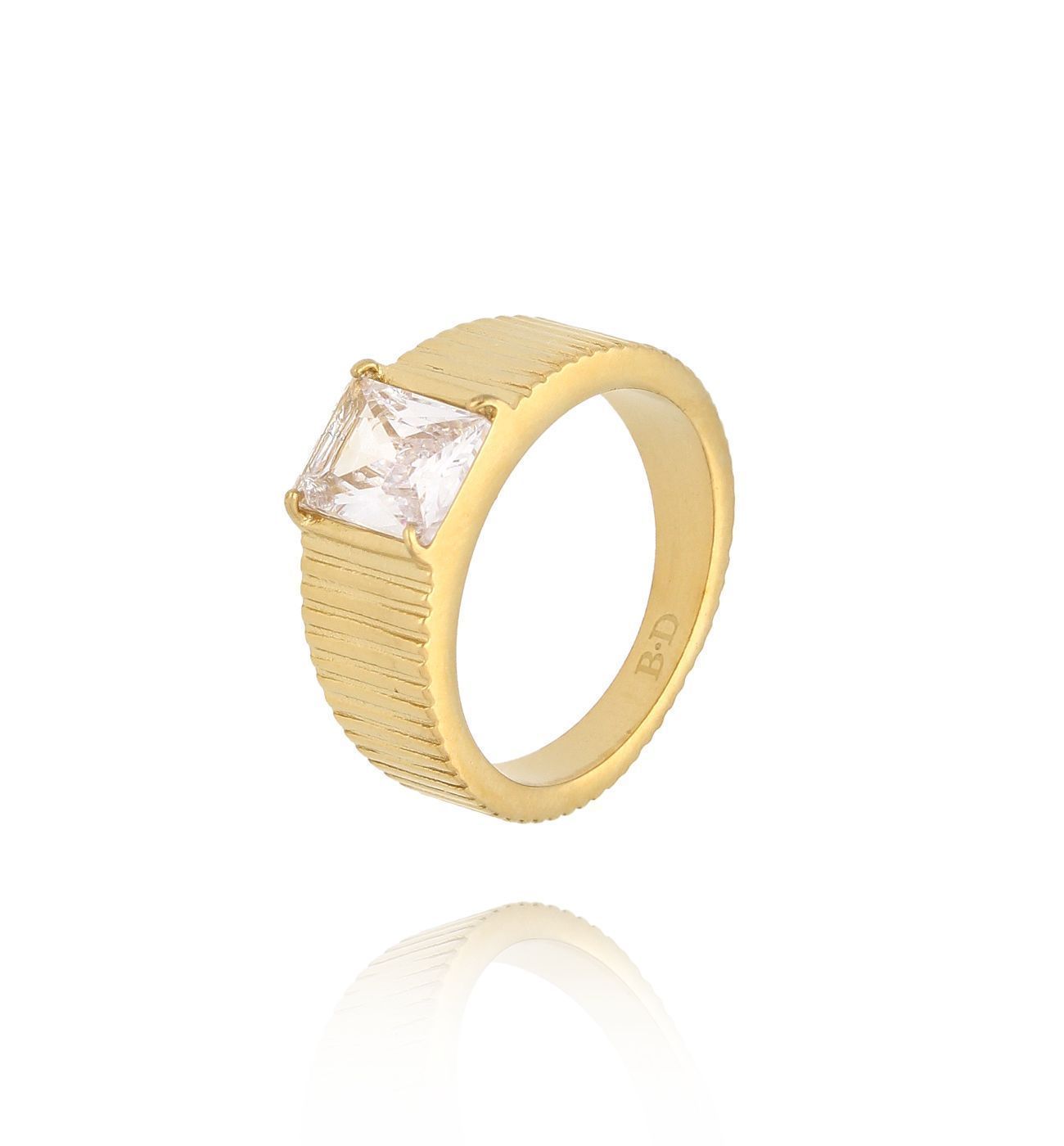 Pierścionek złoty z kryształem Sparkle Ring PSA0947