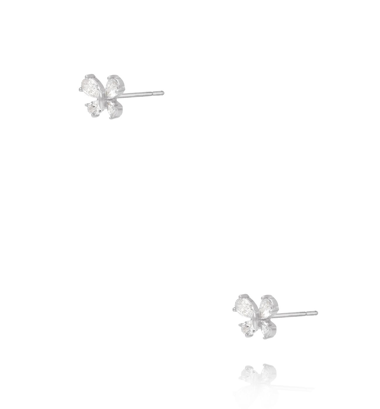 Kolczyki w kształcie motylka – srebrne KCA0137