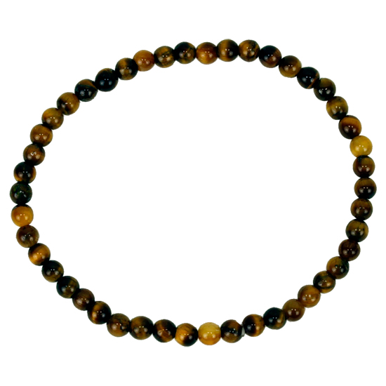 Bransoletka z kamieni - Tygrysie Oko (kulka 4 mm)