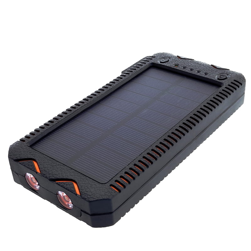 SUNEN Ładowarka słon. S12000Y Powerbank Power Bank 12000mAh (44,4Wh) z panelem solarnym 1W, wyjście: USB 2x 5V, 2A - Henryx24