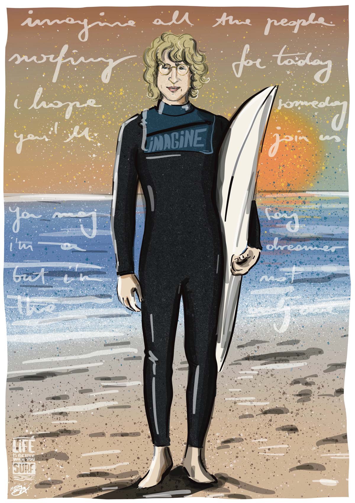 Plakat SurfWithTheSaint – Imagine Surfing