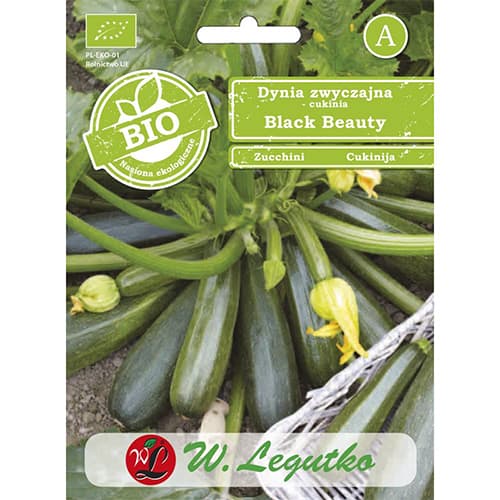1 szt, Cukinia Black Beauty - Nasiona: Ilość w opakowaniu: 2 g
