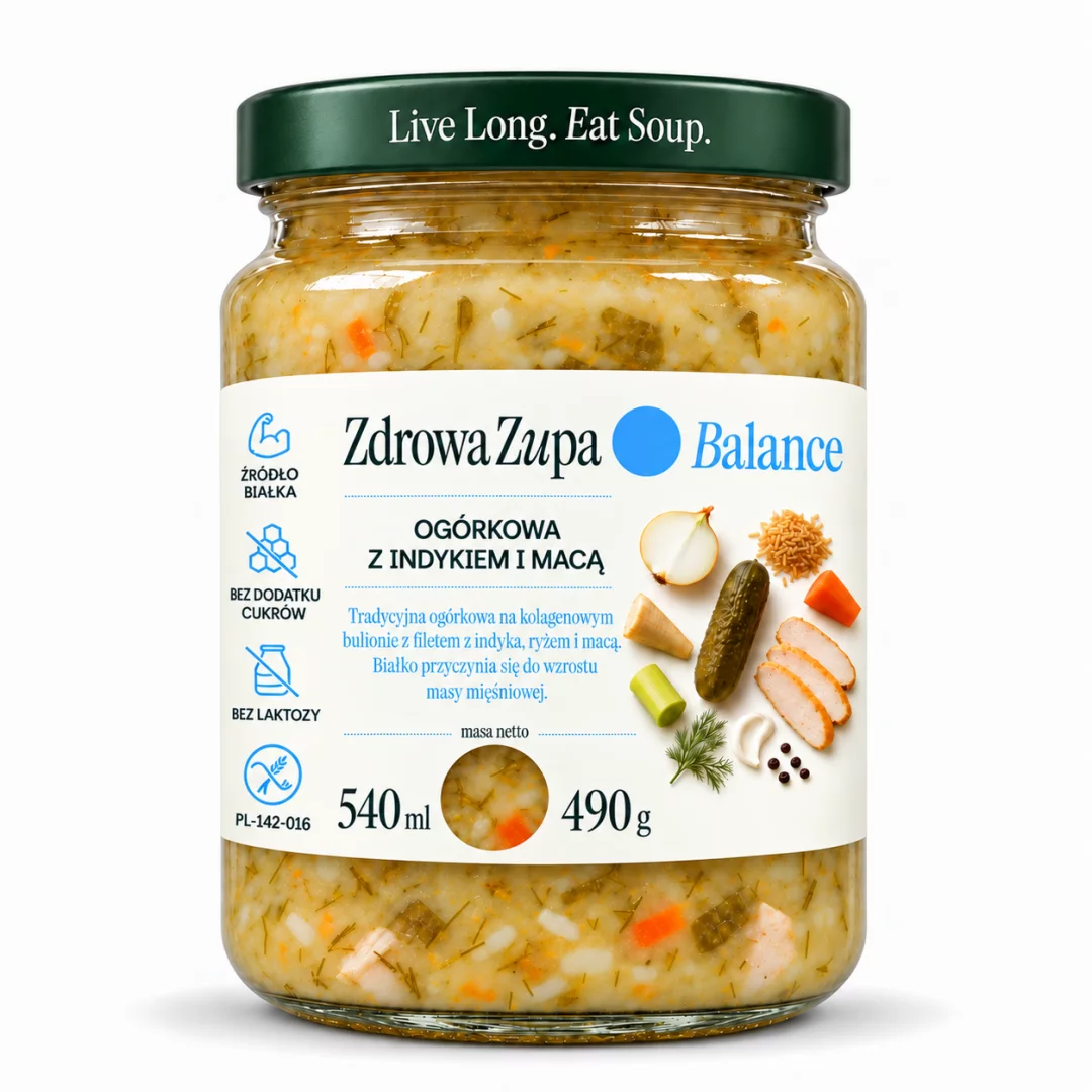 Ogórkowa z indykiem i macą Glucose Balance