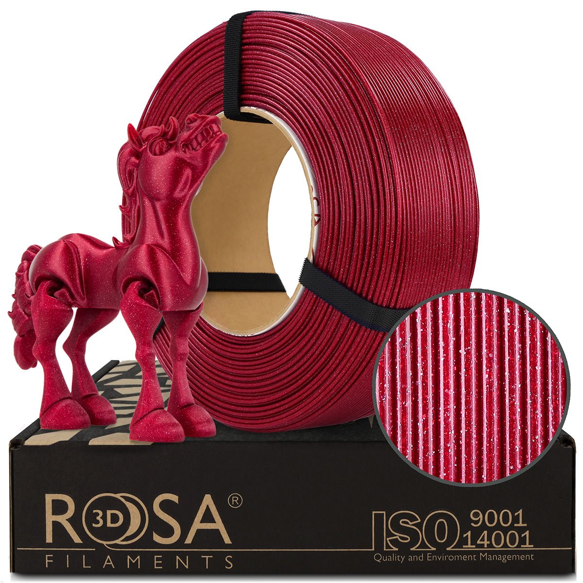 FILAMENT 3D ReFill PLA Galaxy Red Wine (Refill 1kg / 1.75mm)