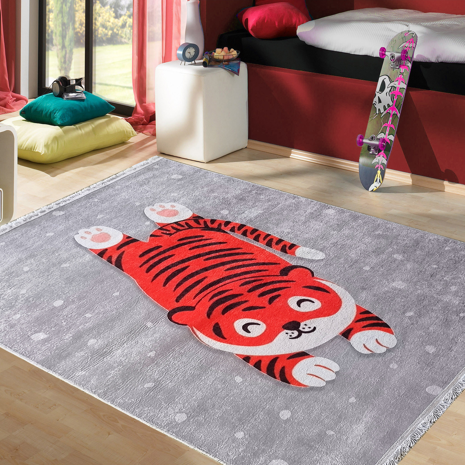Dziecięcy dywan antypoślizgowy do prania- Kids Play 141 tygrys