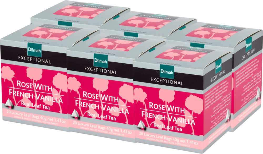 Dilmah Rose with French Vanilla herbata czarna aromatyzowana w piramidkach, 20 szt.