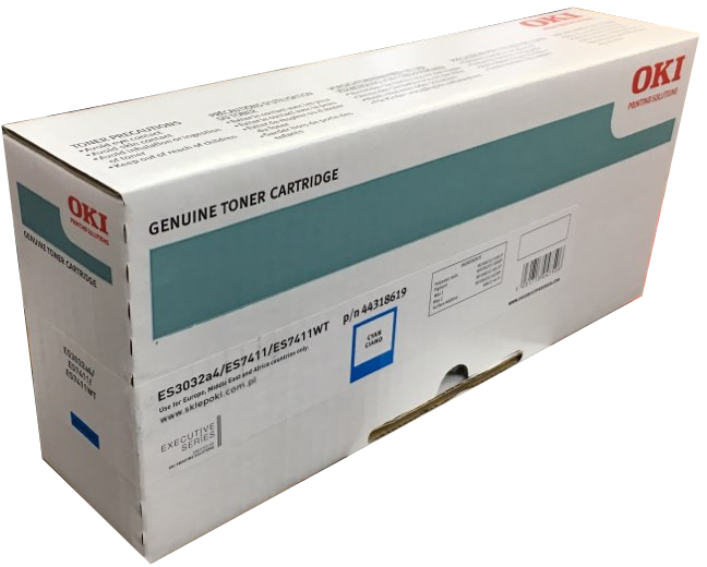 Toner OKI ES7411 (44318619), 11500 stron, cyan (błękitny)