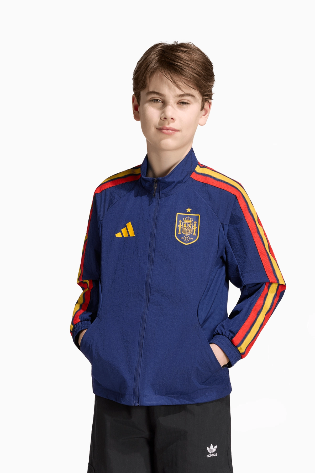 Bluza Reprezentacji Hiszpanii adidas 2026 Anthem Junior - Granatowy