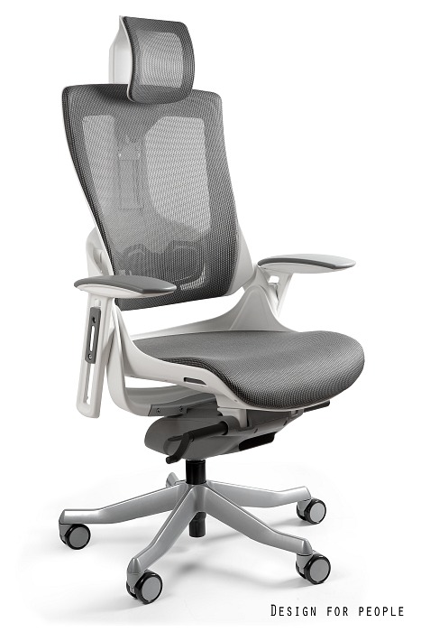 Fotel ergonomiczny WAU 2 biały, siatka 6 kolorów Unique