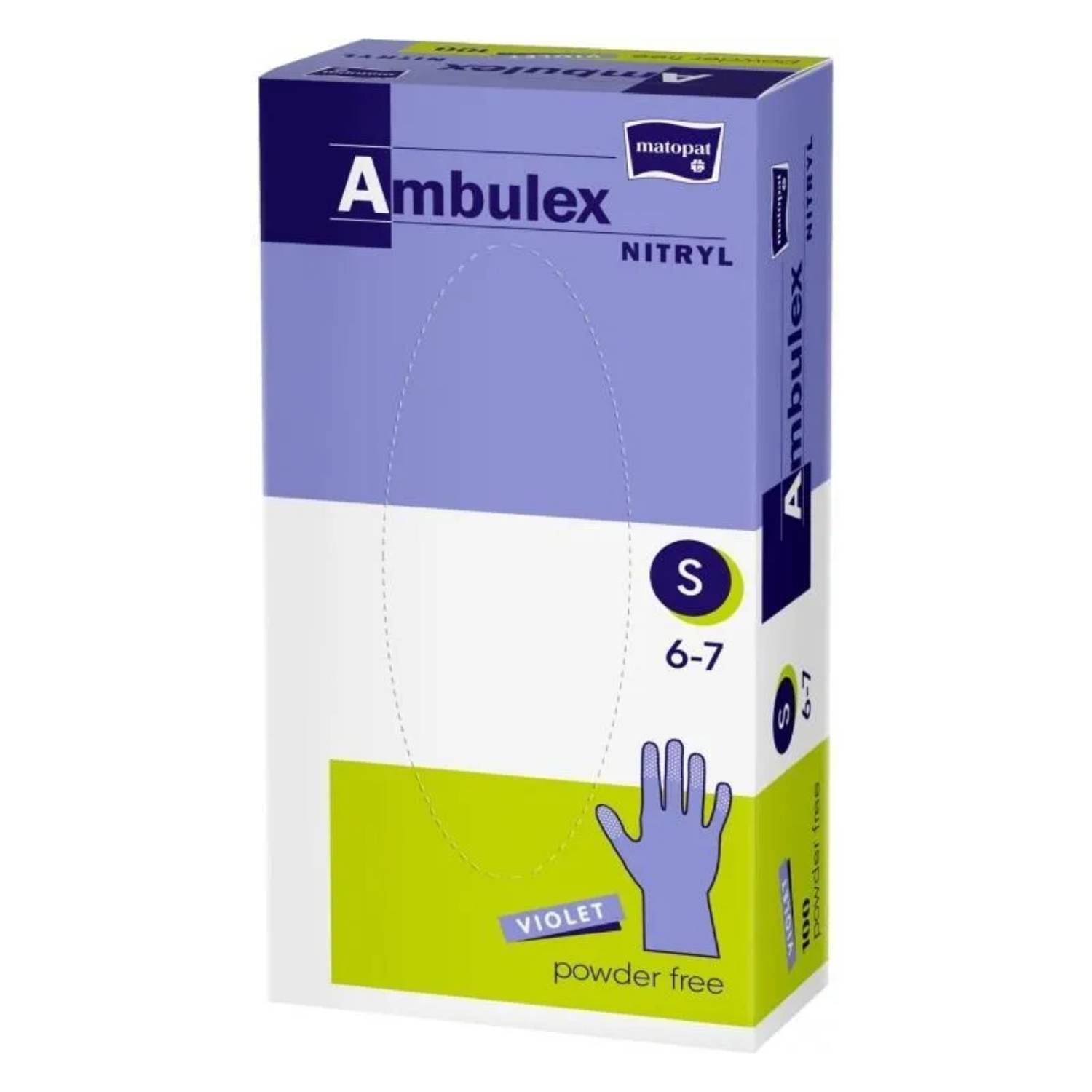 Ambulex - rękawice nitrylowe niejałowe, rozmiar s, 100 sztuk