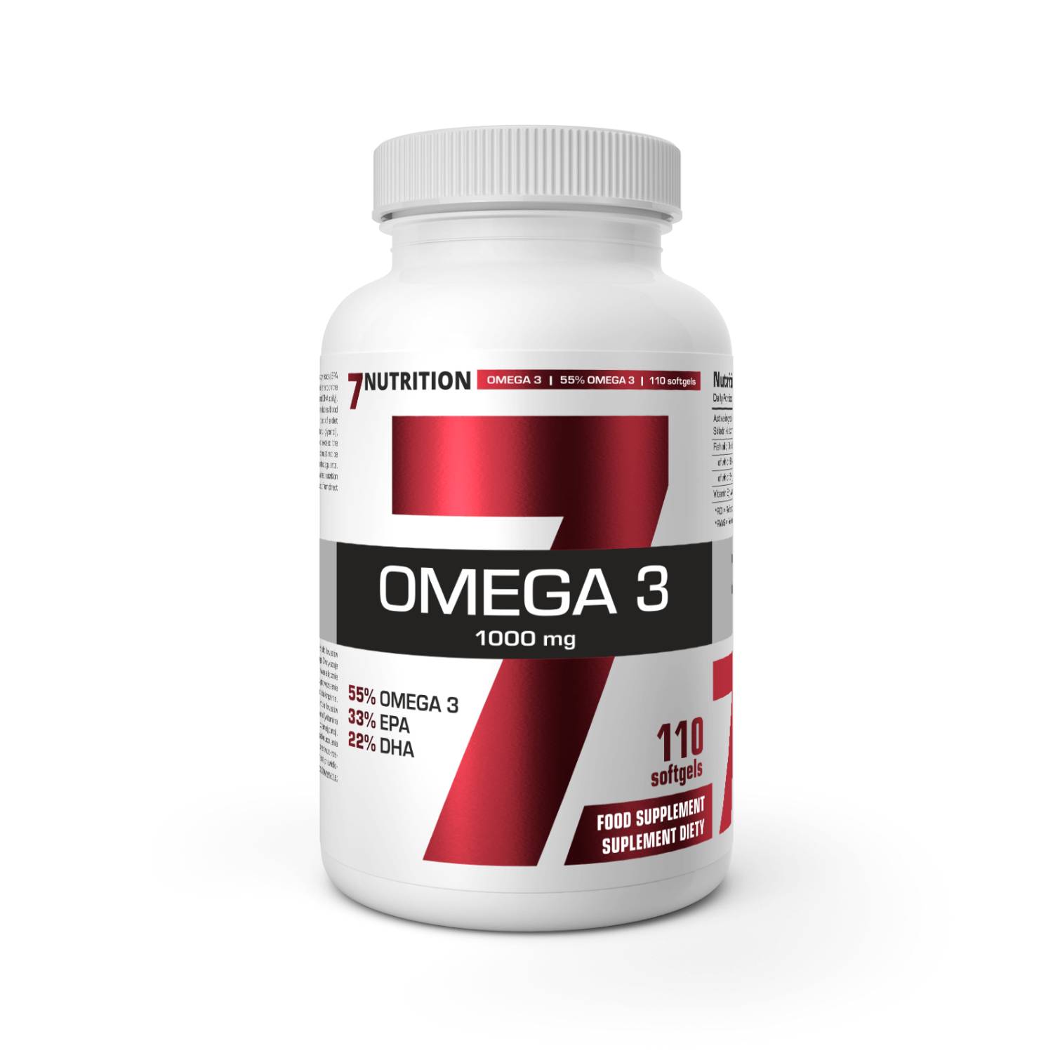 7nutrition omega-3 1000 mg, 110 kapsułek
