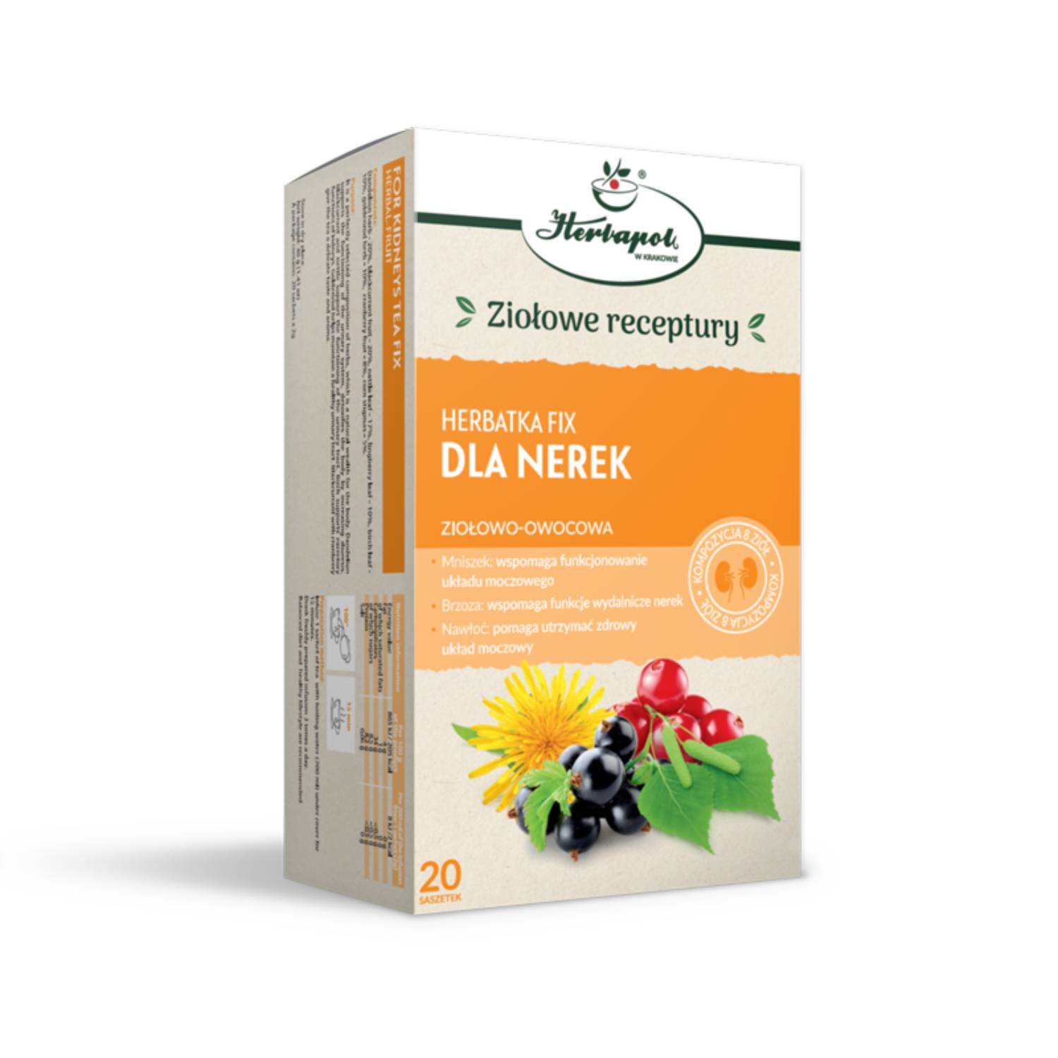 Herbapol kraków herbatka fix, dla nerek, 20 saszetek