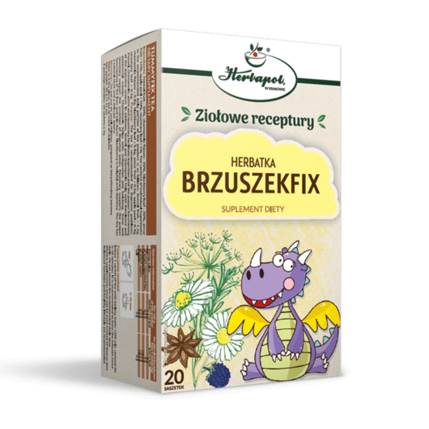 Herbapol kraków, herbatka brzuszekfix, 20 saszetek