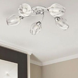 Rabalux Danila lampa podsufitowa 5x60 W biała-chrom-wzór 2970