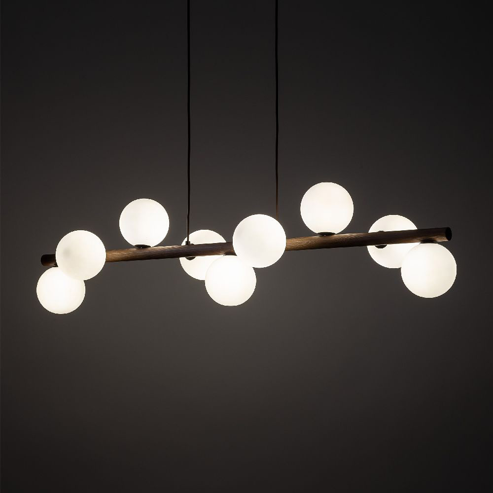 TK Lighting Estera lampa wisząca 9x8 W drewno 10273