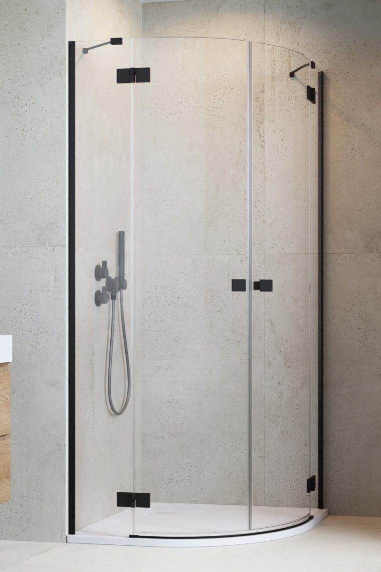 Radaway Essenza New Black PDD drzwi prysznicowe 100 cm prawe czarny mat/szkło przezroczyste 1385003-54-01R