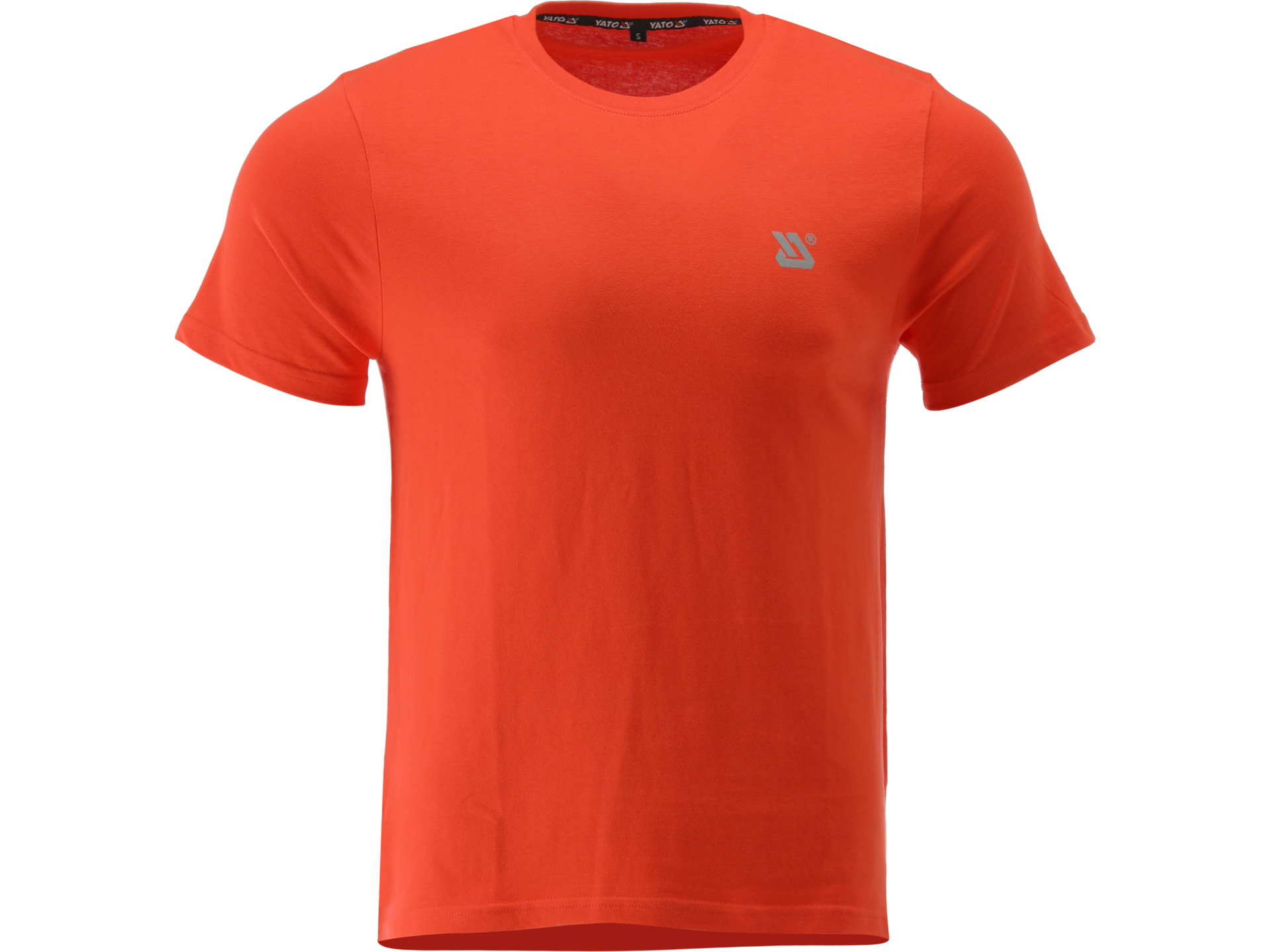 T-shirt męski YATO basic pomarańczowy bawełniany 180g z logo rozmiar S YT-78482